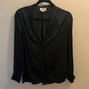 Zadig & Voltaire Tink Satin Blouse - Black, Size S